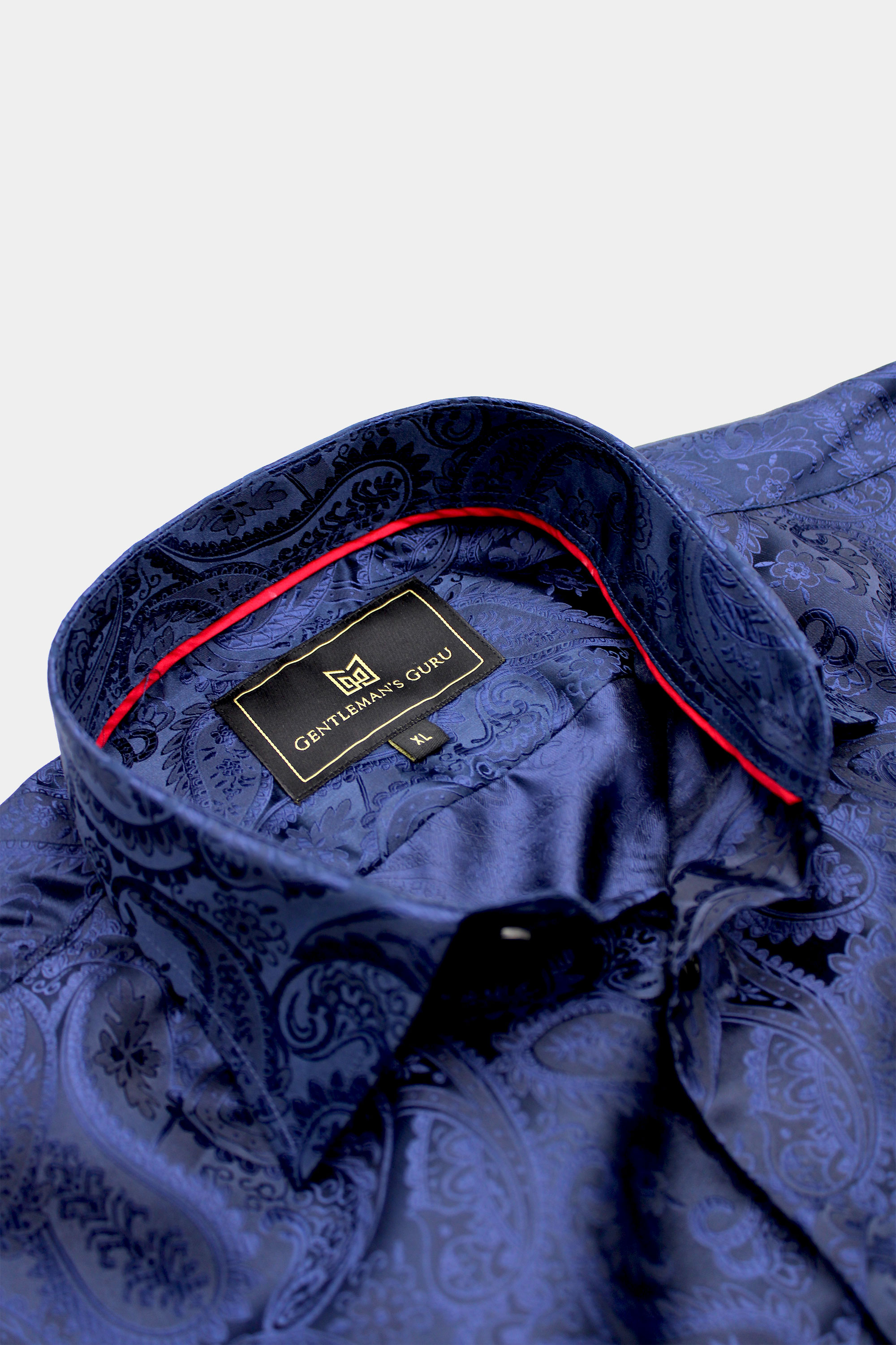 Men's Navy Blue Paisley Shirt | Gentleman's Guru