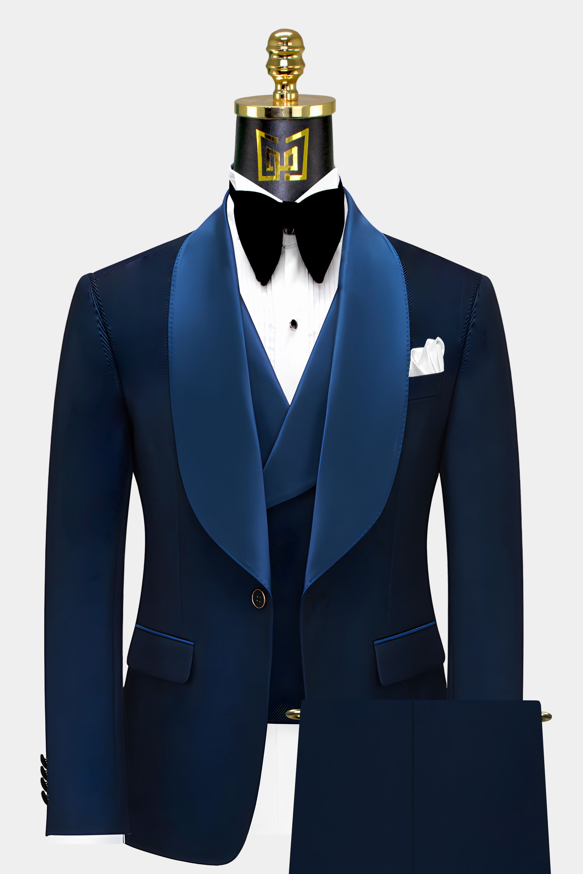 Mens-Navy-Blue-Diamond-Tuxedo-Suit-Groom-Wedding-Attire-from-Gentlemansguru.com