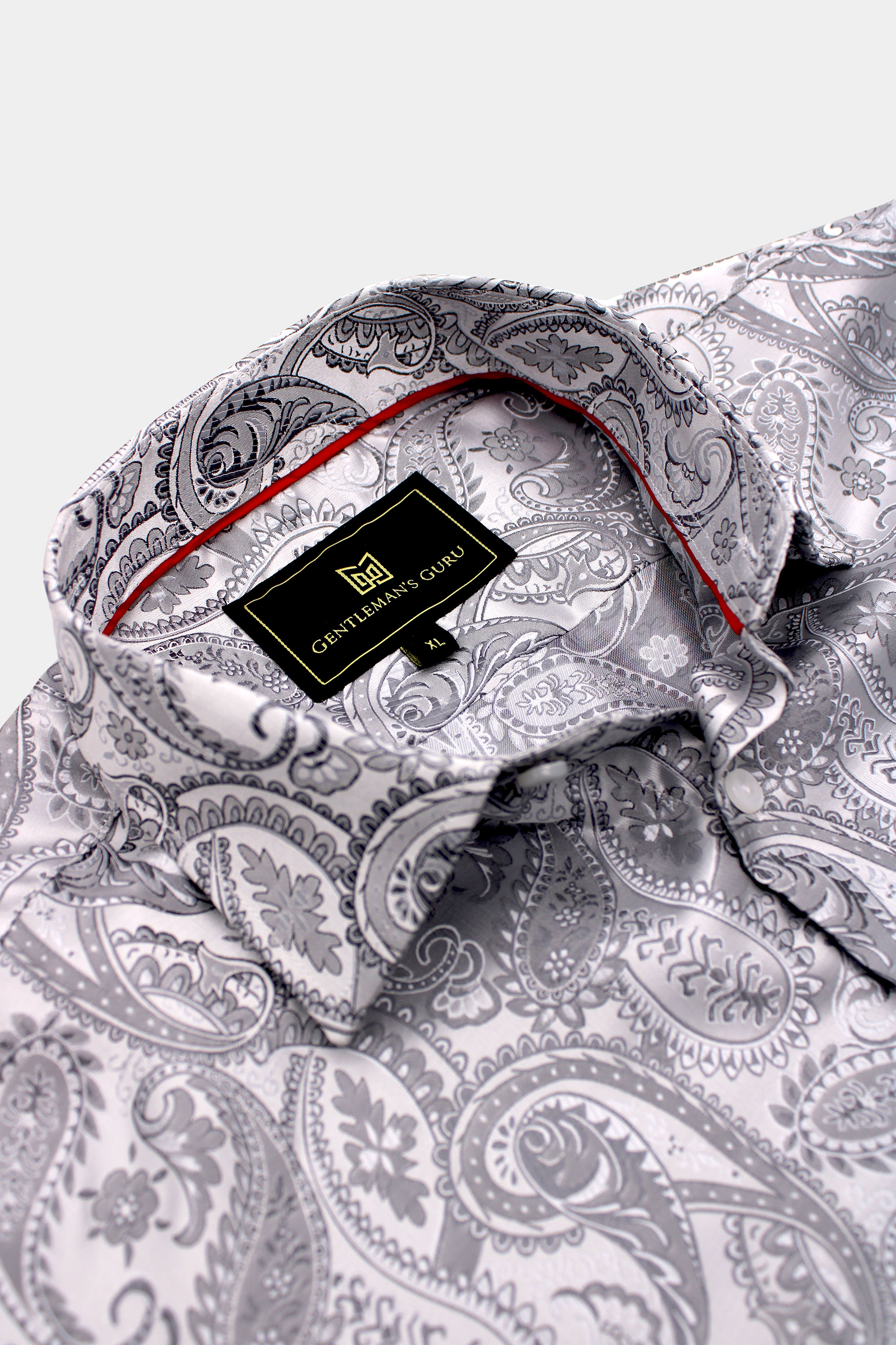 Men's Silver Paisley Shirt | Gentleman's Guru