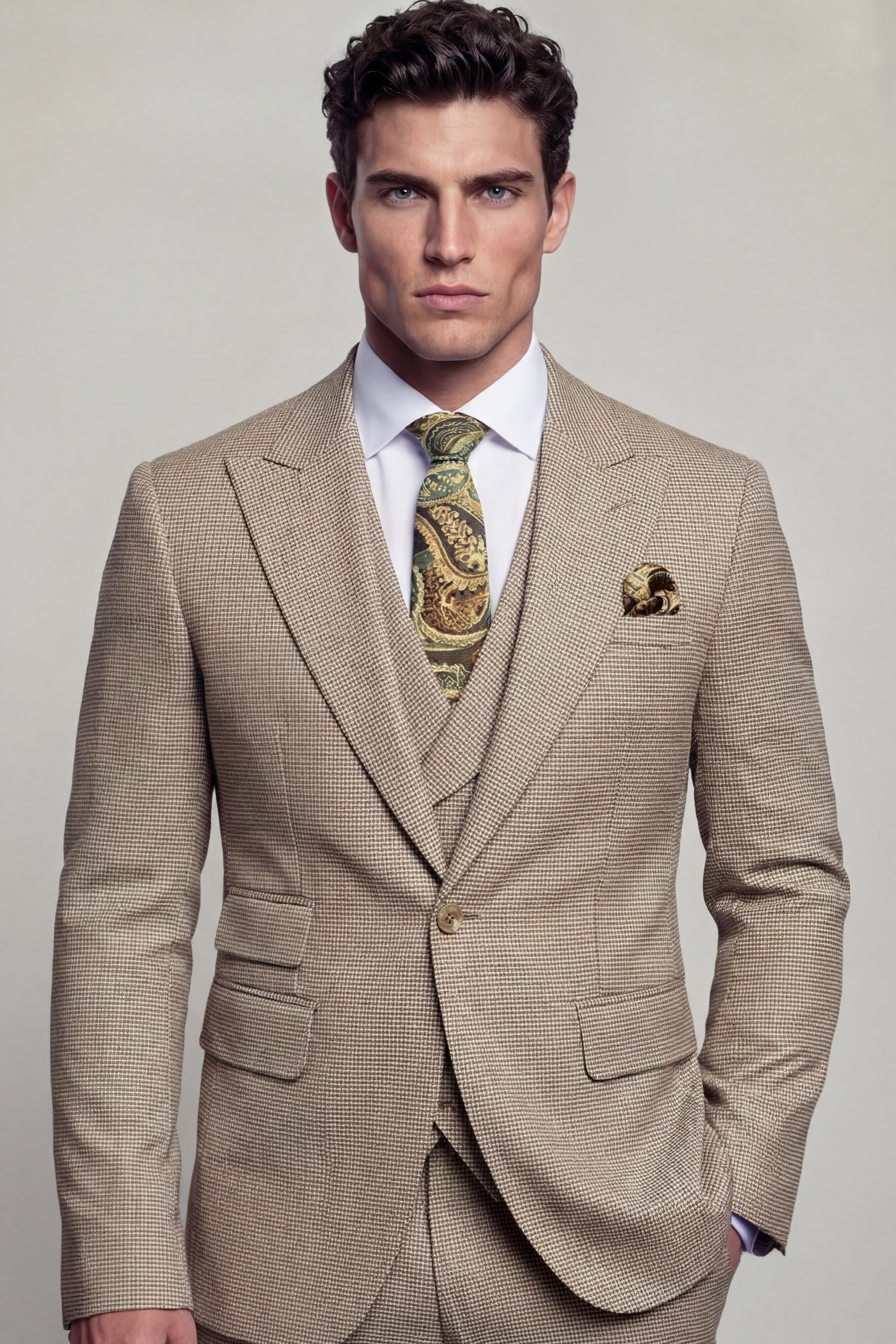 Mens-Tan-Khaki-Suit-Groomsmen-Wedding-Attire-from-Gentlemansguru.com