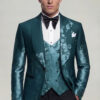 Mens-Teal-Floral-Suit-Groom-Prom-Wedding-Tuxedo-from-Gentlemansguru.com