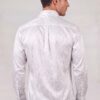 Men's white paisley homecoming dress shirt with a luxury floral pattern from Gentleman's Guru