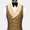 Pecan-Brown-Tuxedo-Vest-Wedding-WAistcoat-With-Gold-Lapel-from-Gentlemansguru.com