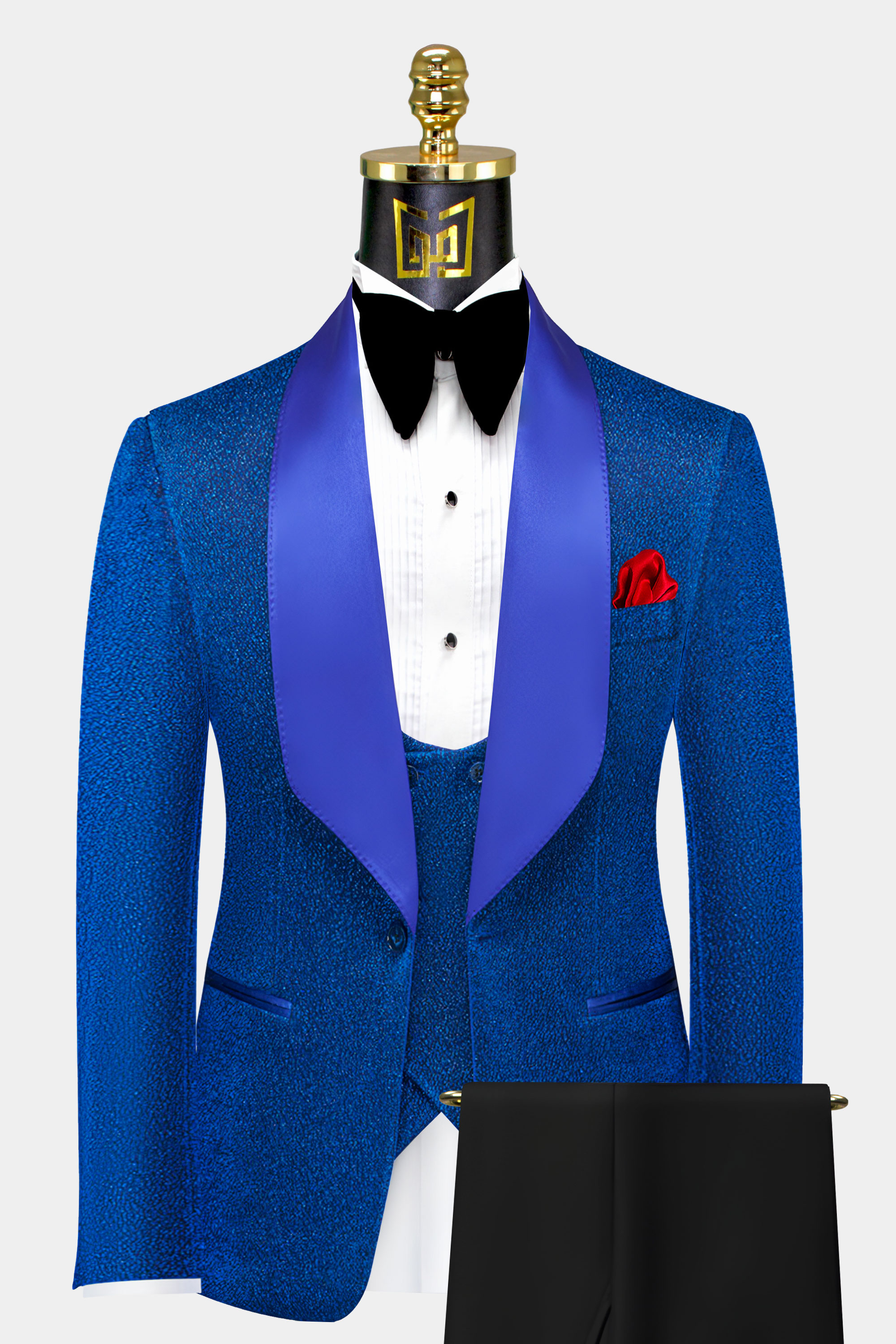 Royal Blue Glitter Tuxedo - 3 Piece | Gentleman's Guru