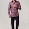 Maroon Paisley Shirt for Men Full Body from Gentleman's Guru