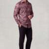 Wine Red Paisley Shirt for Men Side View from Gentleman's Guru
